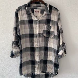 Black and White Flannel Shirt
